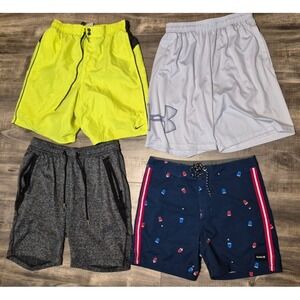 Lot 4 Mens Shorts Swim Trunks Small Hurley Nike Under Armour American Eagle